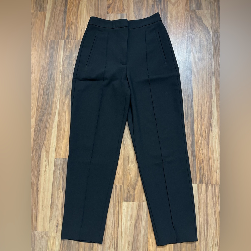 Zara Black High-Waist Tailored Trousers